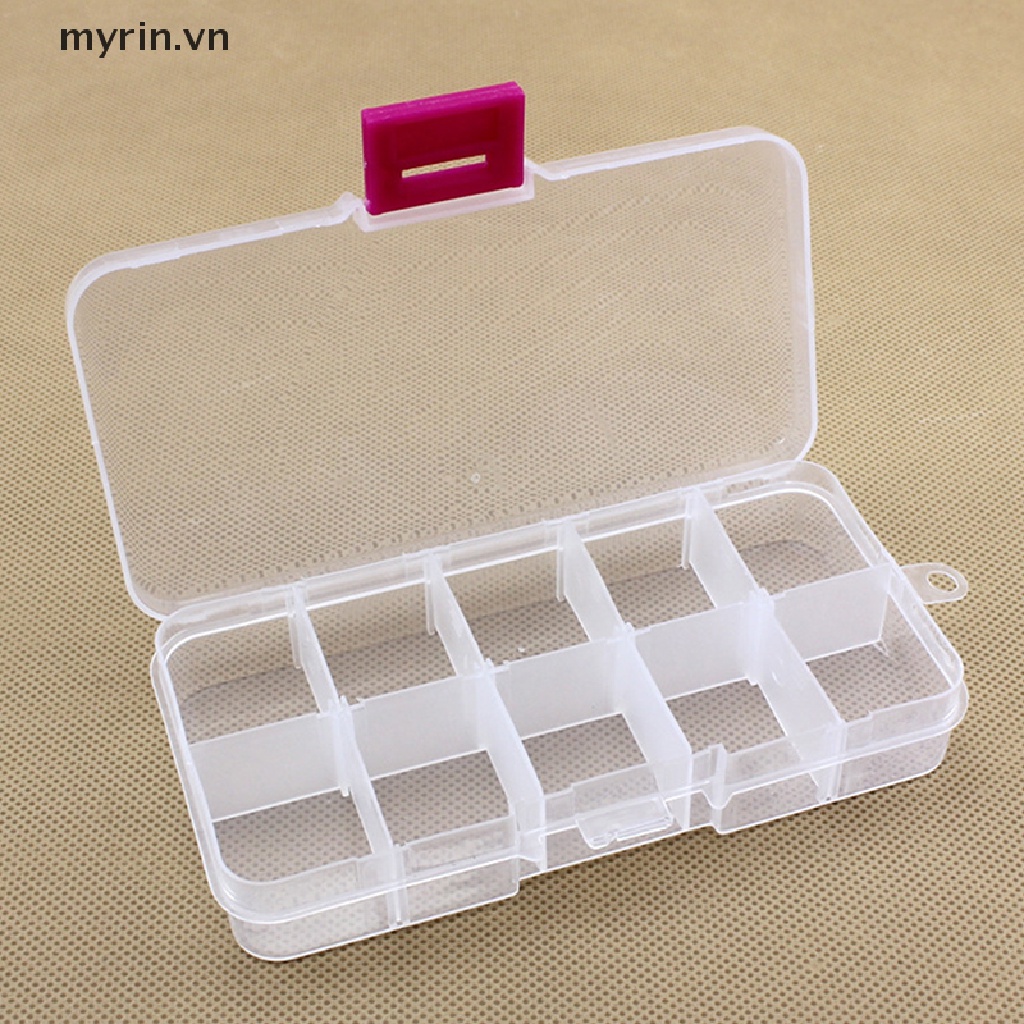 Hộp Nhựa Đựng Trang Sức 10 Ngăn Tiện Lợi