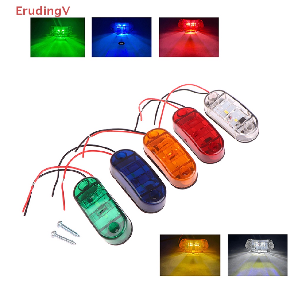 Bộ 2 Đèn LED Cảnh Báo 9-30V Ánh Sáng Đỏ / Xanh Lá / Trắng / Xanh Lá / Xanh Lá Gắn Đuôi Xe Tải