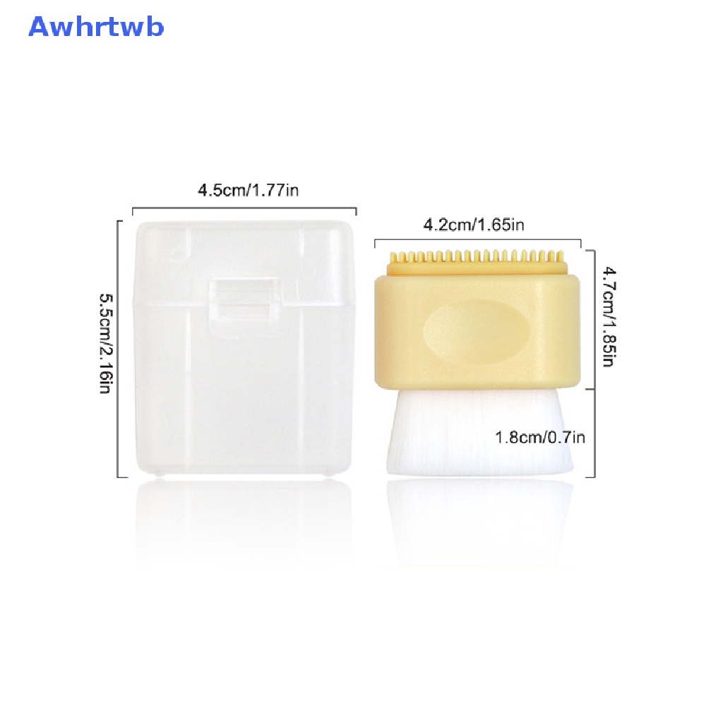 1 Bàn Chải Silicone Hai Mặt Tạo Bọt Awhrtwb Làm Sạch Da Mặt Mới