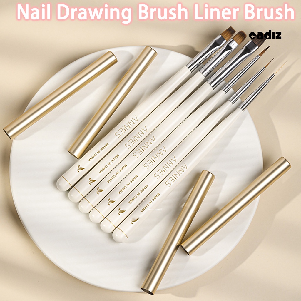 Cọ Vẽ Móng Tay Gel UV Mềm Linh Hoạt Thấm Hút Nước Tốt Chống Trượt Tay Cầm Gỗ Đa Năng Dành Cho Salon