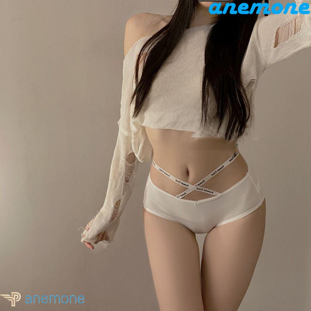 Quần Lót Dây Chéo Màu Sắc Trơn Dành Cho Nữ