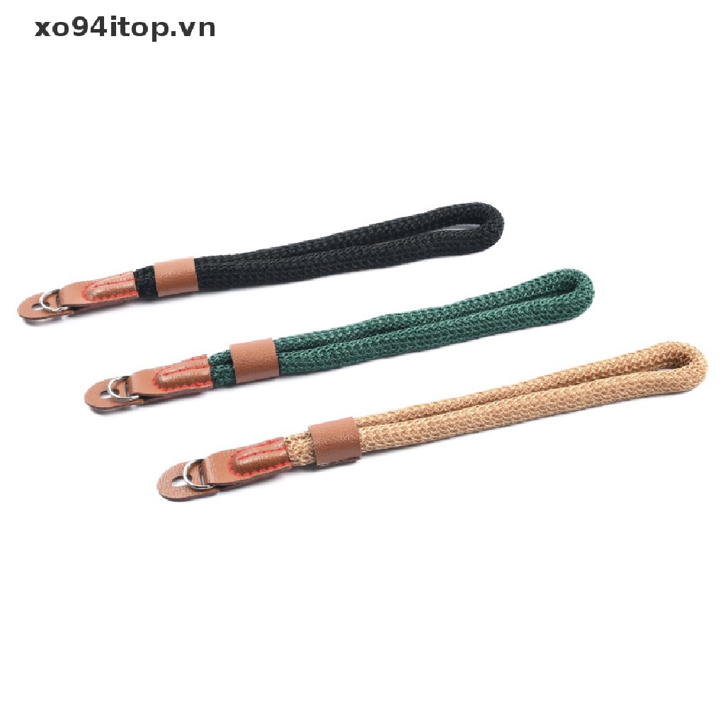 Xoitop Dây Đeo Cổ Tay Cotton Bện Lỗ Tròn Cho Máy Ảnh Kỹ Thuật Số Leica Digital SLR