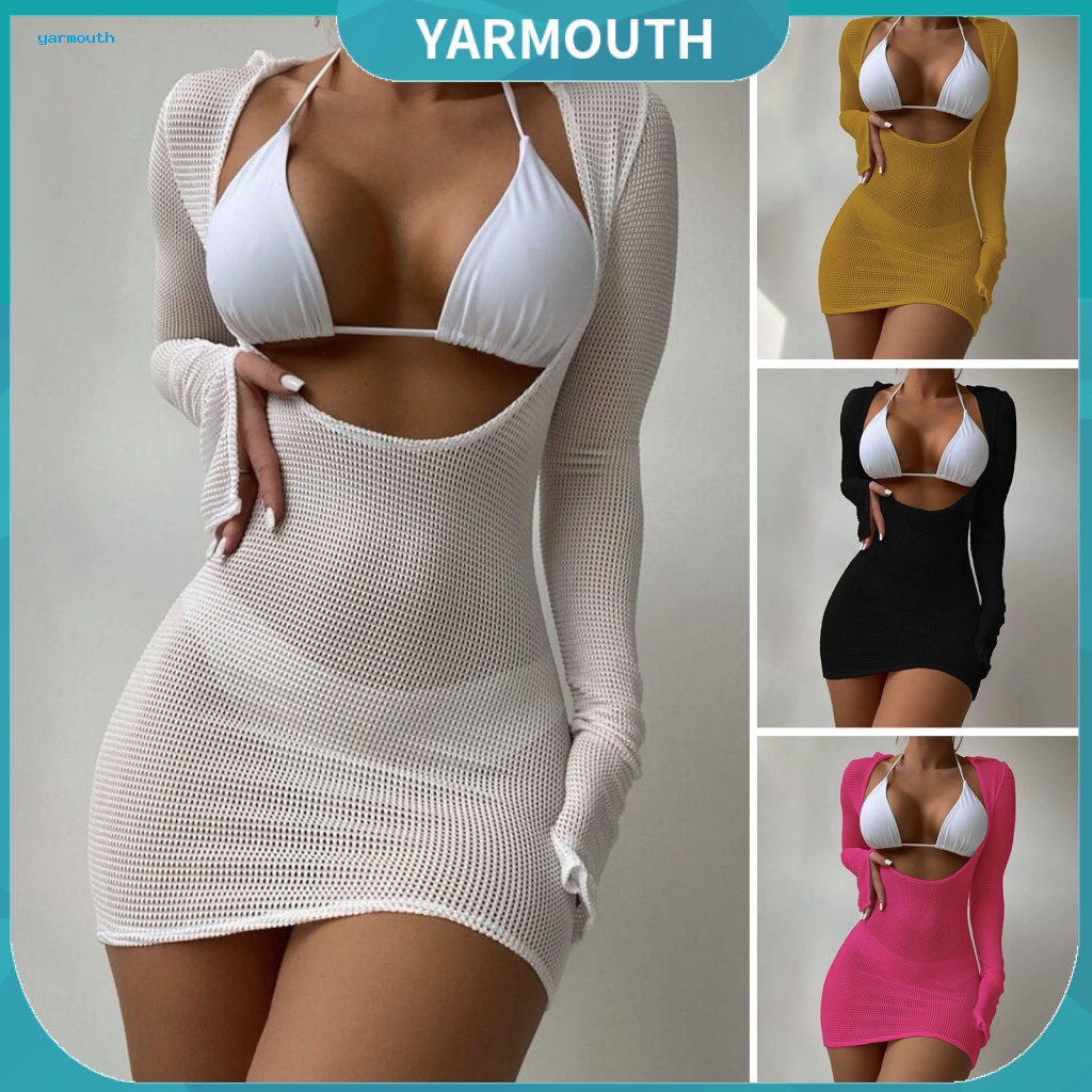 Set 3 Món Đồ Bơi Bikini Tay Dài Che Phủ Toàn Diện