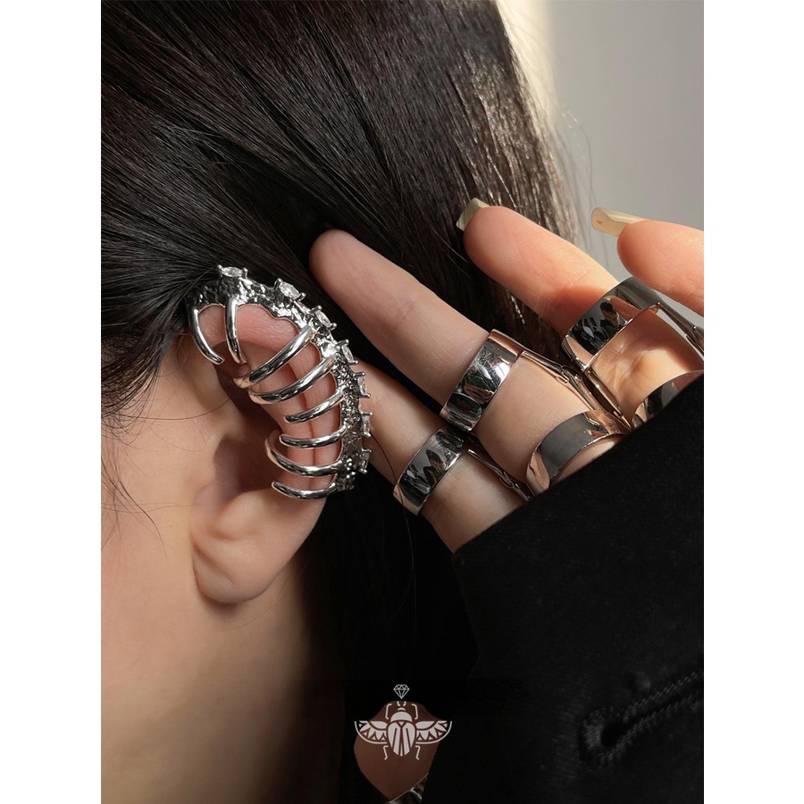 Bông Tai Dạng Kẹp Y2K Không Cần Lỗ Tai Thiết Kế Niche