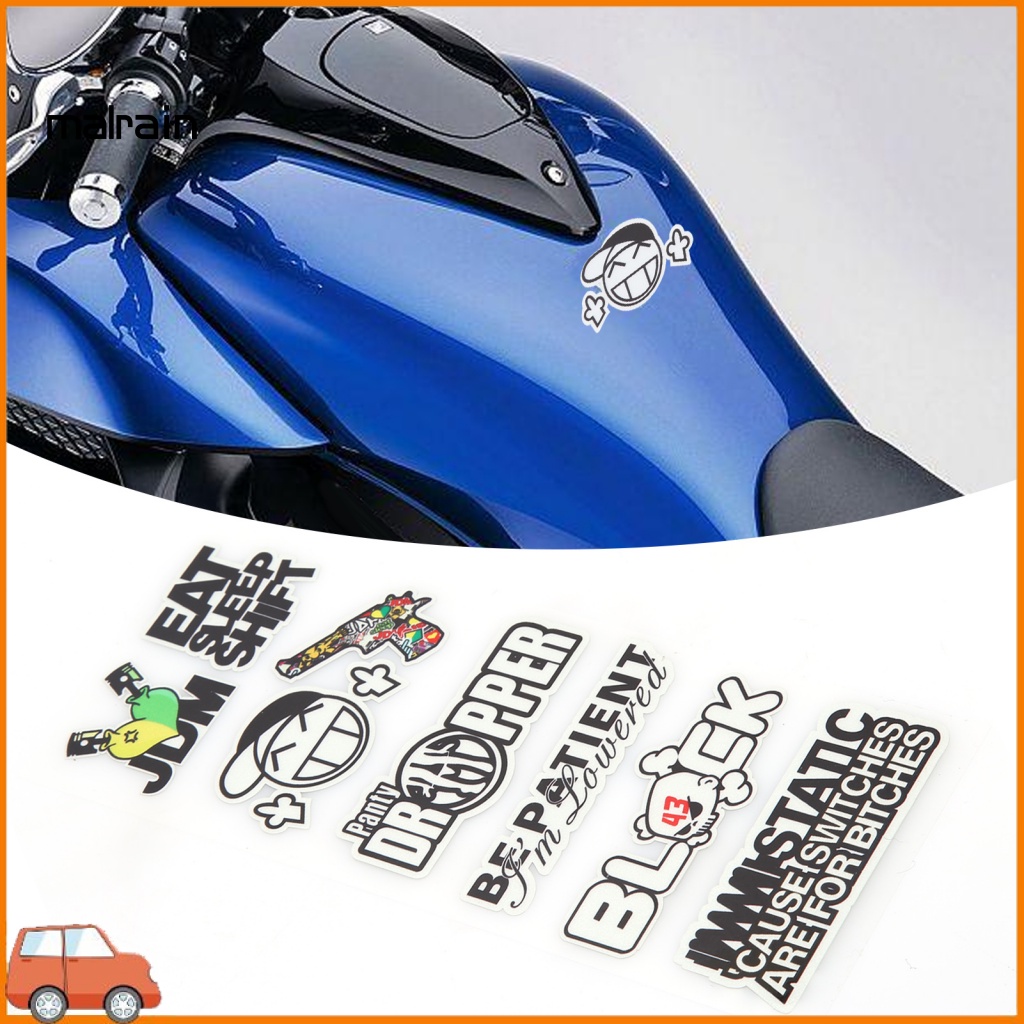 Bộ 5 Miếng Dán Trang Trí Xe Máy Scooter DIY