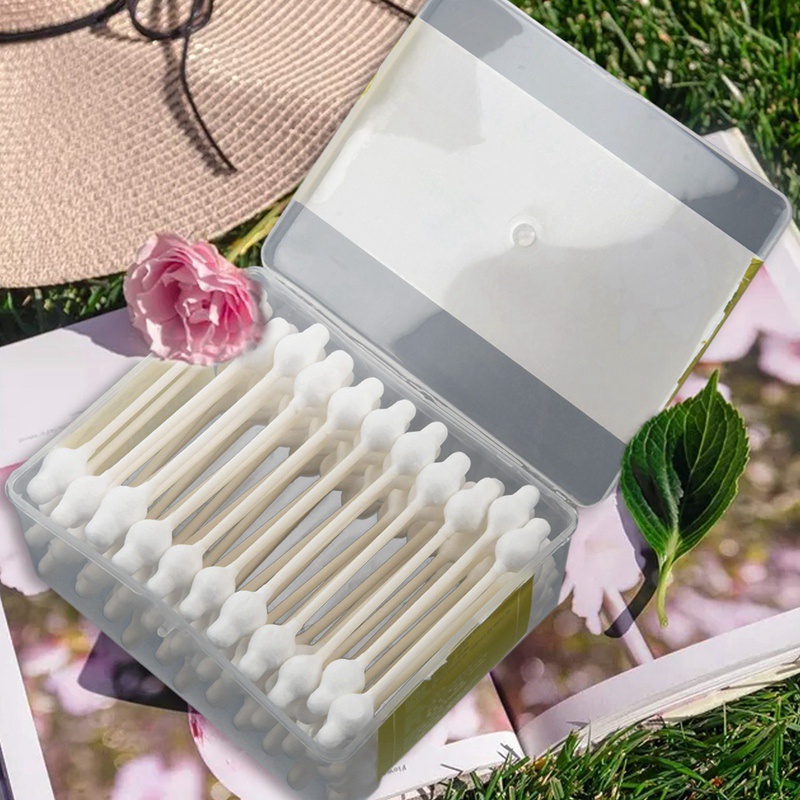 Hộp Đựng Tai Nghe Bằng Cotton An Toàn Cho Bé 55 Chiếc