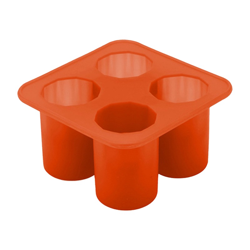 Khay Silicone Làm Đá Viên Hình Trụ Bốn Lỗ Chịu Nhiệt Dễ Tháo Gỡ