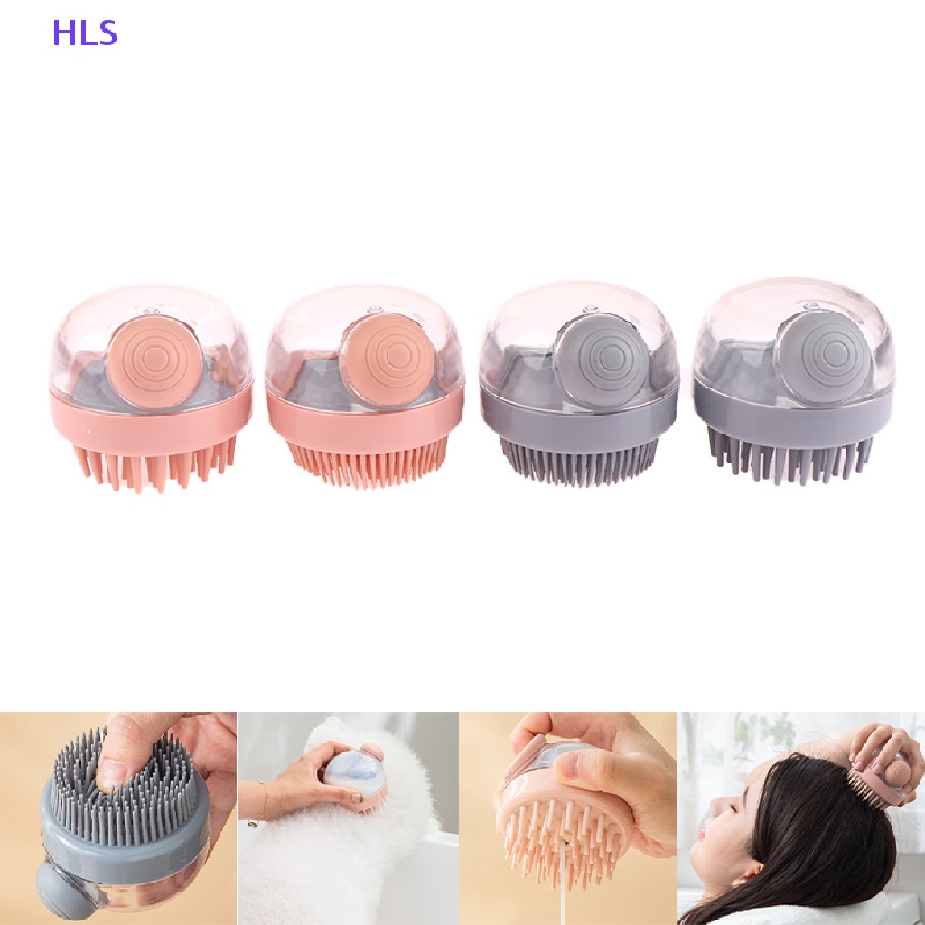 Bàn Chải Tắm Massage Da Đầu Bằng Silicone Tiện Dụng