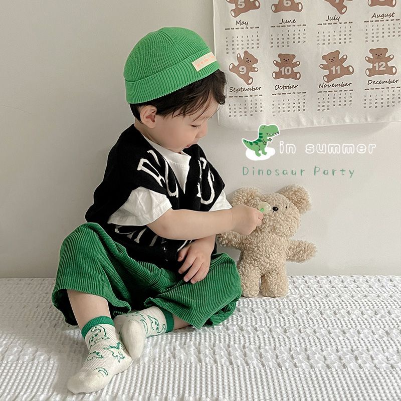 Vớ Cotton Trơn Thoáng Khí Thoải Mái Họa Tiết Hoạt Hình Dễ Thương Cho Bé Trai 1-3 - 5-8 Tuổi