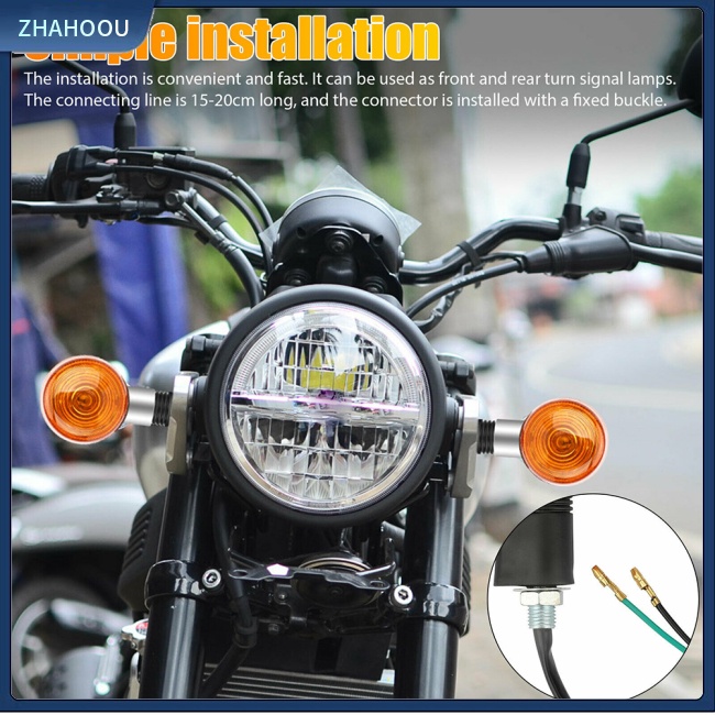 ☃Phụ Kiện Trang Trí Nhà Cửa Kiểu Dáng Dễ Thương Xinh Xắn☃ Set 4 Đèn Led Xi Nhan 12v 10w Chống Sốc Không Thấm Nước Dành Cho Xe Mô Tô