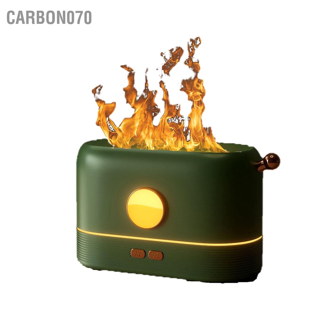 Carbon070 Máy tạo độ ẩm siêu âm ngọn lửa khuếch tán hương thơm tinh dầu với 3 màu điều chỉnh để trang trí nhà cửa