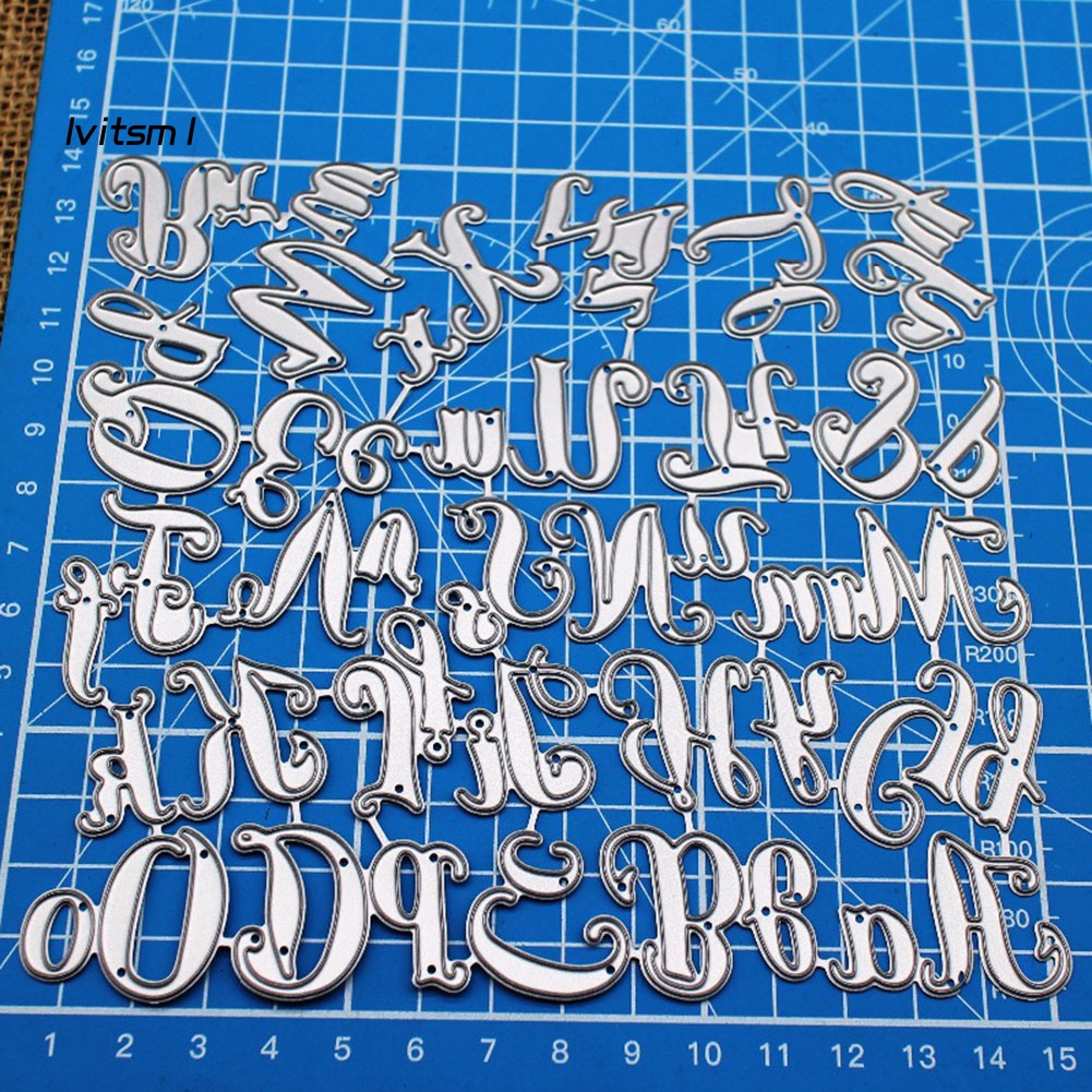 Khuôn Cắt Giấy Làm Từ Kim Loại Hình Chữ Cái Alphabet Trang Trí Scrapbook