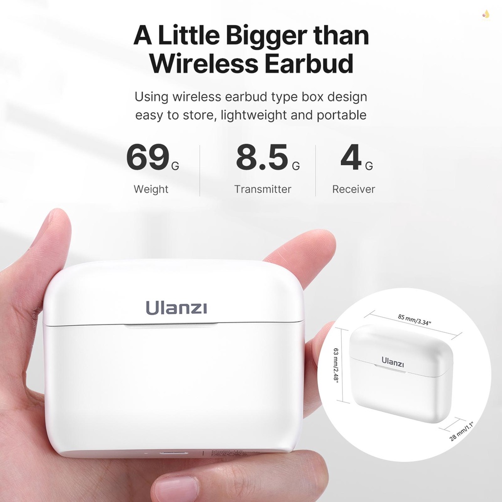 Hệ Thống Micro Không Dây Ulanzi J12 Kèm 1 Đầu Nhận Và 2 Micro 20M Và Pin Sạc Thay Thế Cho iPhone 13 / 13 Pro / 12 / 12 Pro /