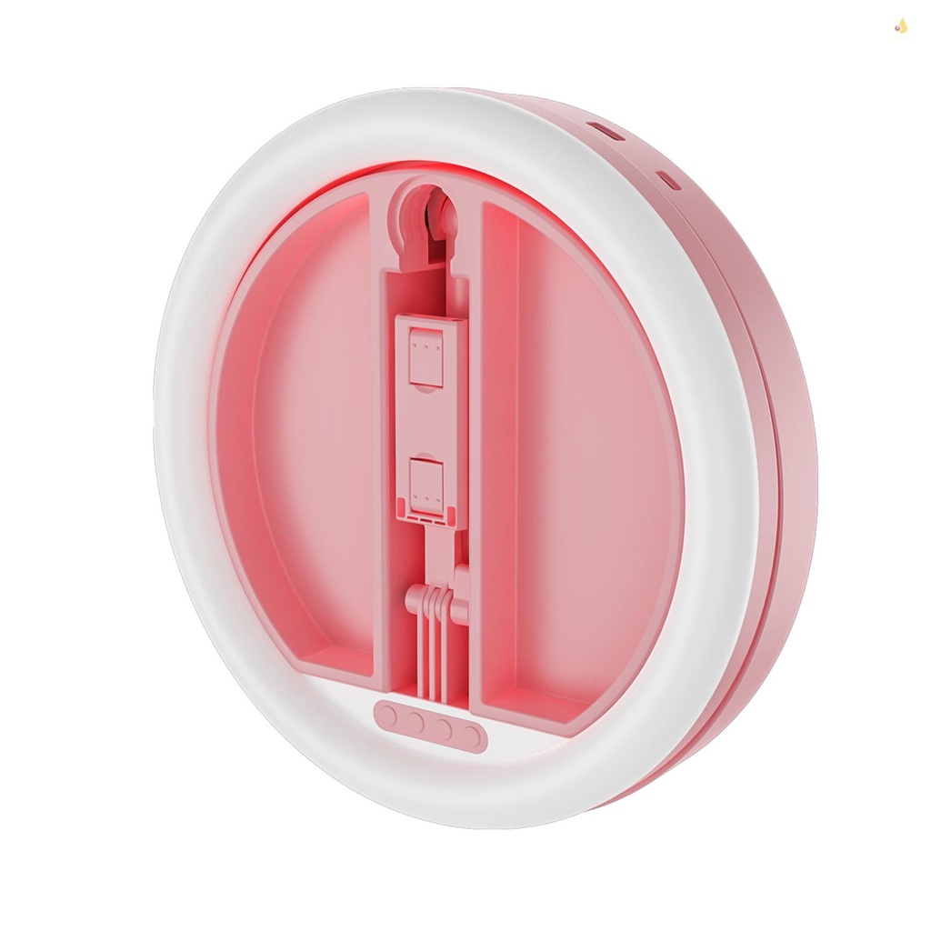 Vòng Đèn LED Selfie 10 Inch 3 Chế Độ Có Thể Gập Lại Kèm Giá Đỡ Điện Thoại Xoay 360 Độ