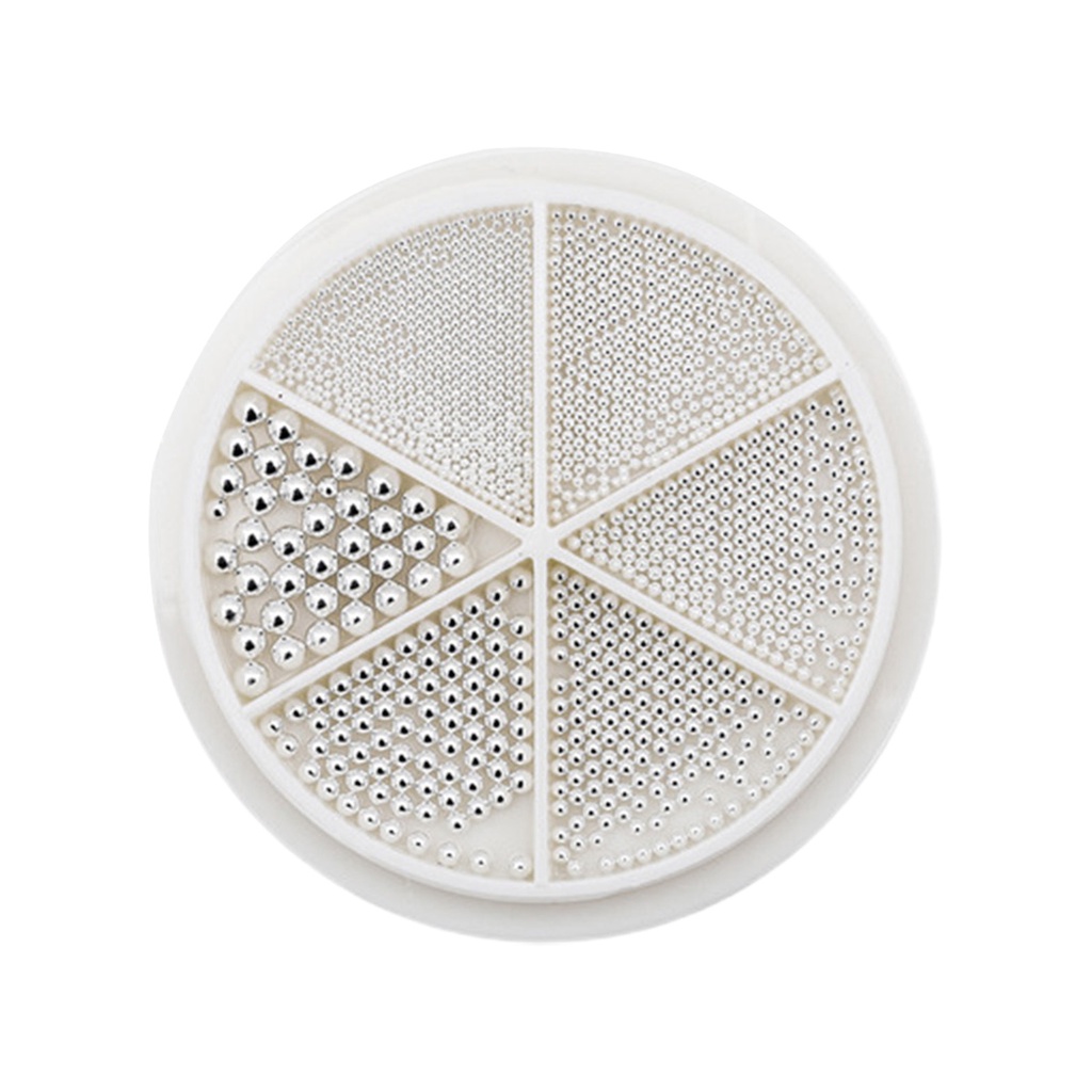 1 Hộp Hạt Tròn 3D Nhiều Kích Cỡ 0.8-3mm Tự Trang Trí Móng Tay Nghệ Thuật