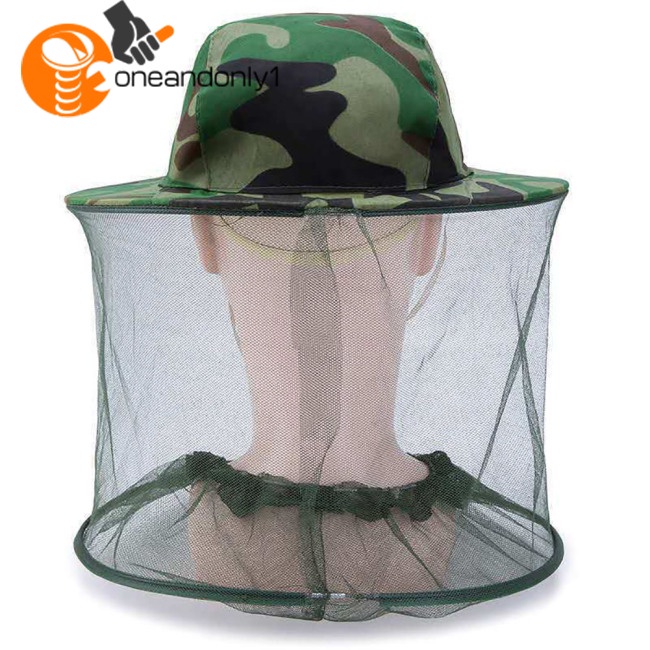 Mũ Lưới Trùm Mặt Chống Muỗi Và Côn Trùng Họa Tiết Rằn Ri