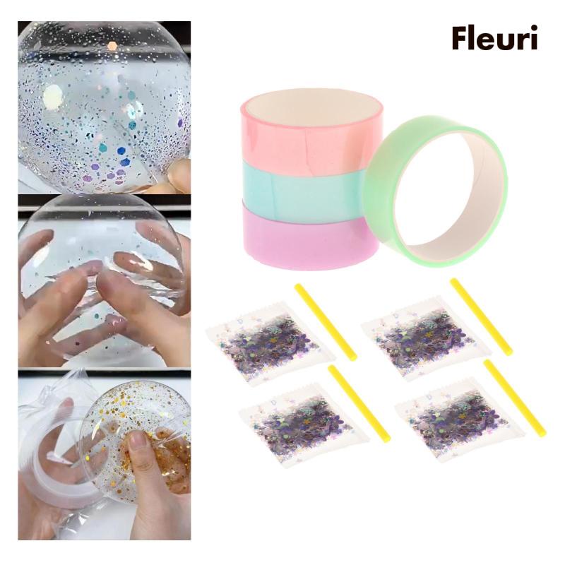 Set 4 Băng Keo Hai Mặt Tạo Bong Bóng Đồ Chơi DIY