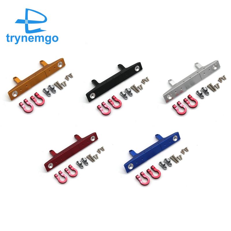 Bộ Cản Trước Bằng Kim Loại Màu Xanh Dương Kèm Móc Kéo Cho Xe Hơi Điều Khiển Từ Xa FMS FCX24 1 / 24