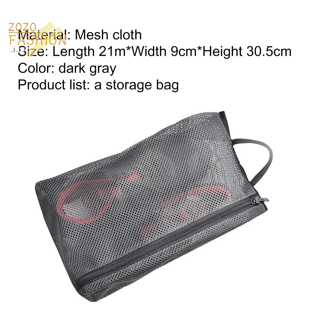 Túi Lưới Thoáng Khí Chống Trầy Xước Có Khóa Kéo Tiện Dụng Mang Theo Du Lịch Cho Người Lớn
