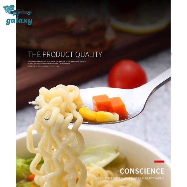 Galaxy Bộ Muỗng Nĩa 2 Trong 1 Bằng Thép Không Gỉ