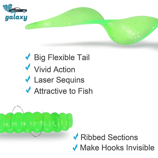Galaxy Mồi Câu Cá Giả Hình Giun Mềm 10 Màu 3.5g / 6cm