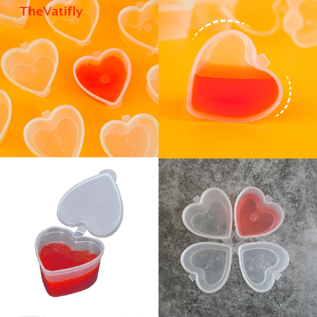 Set 10 Cốc Nhựa Đựng Nước Sốt Có Nắp Dùng Một Lần Tiện Lợi
