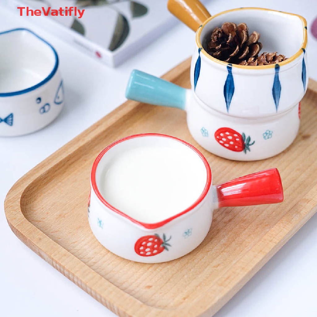 Cốc Sứ Mini Đựng Kem / Gia Vị Có Tay Cầm Tiện Dụng
