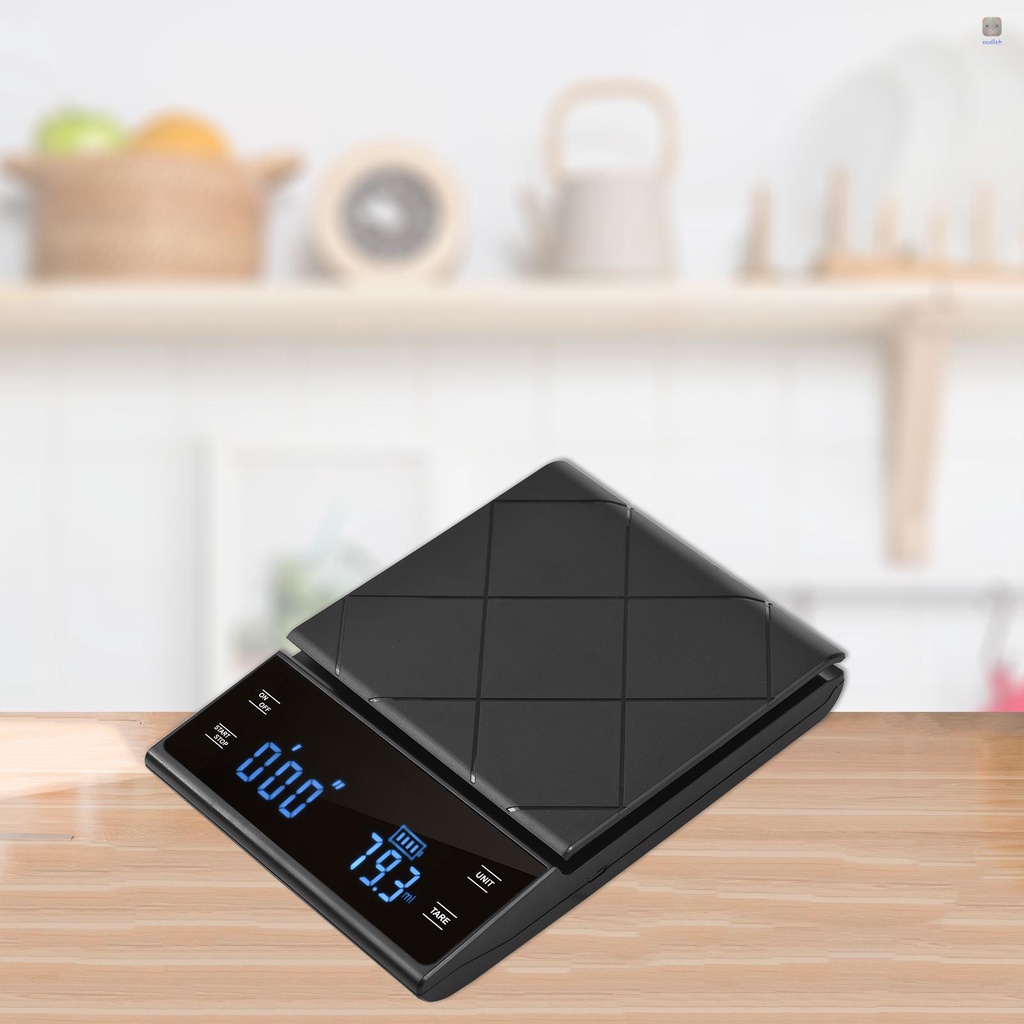 Cân Điện Tử Màn Hình LED Cảm Ứng 3kg / 0.1g Độ Chính Xác Cao Cho Nhà Bếp