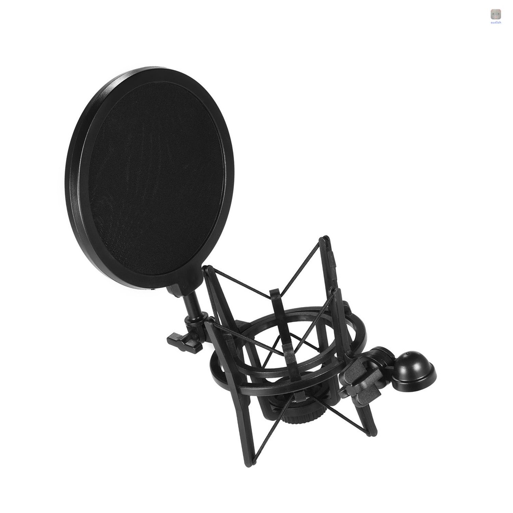 Giá Đỡ Micro Thu Âm Bằng Nhựa Chống Rung Kèm Đồ Lọc Pop Tiện Dụng Cho Studio
