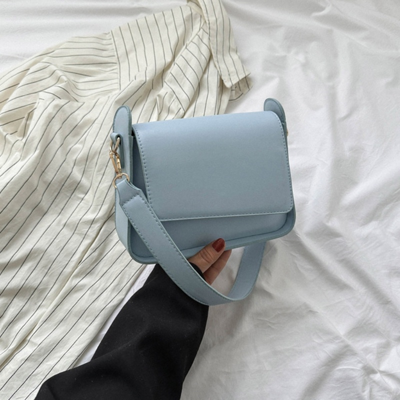 Túi Đeo Vai / Kẹp Nách Bằng Da PU Màu Trơn Đa Năng Phong Cách Vintage Cho Nữ