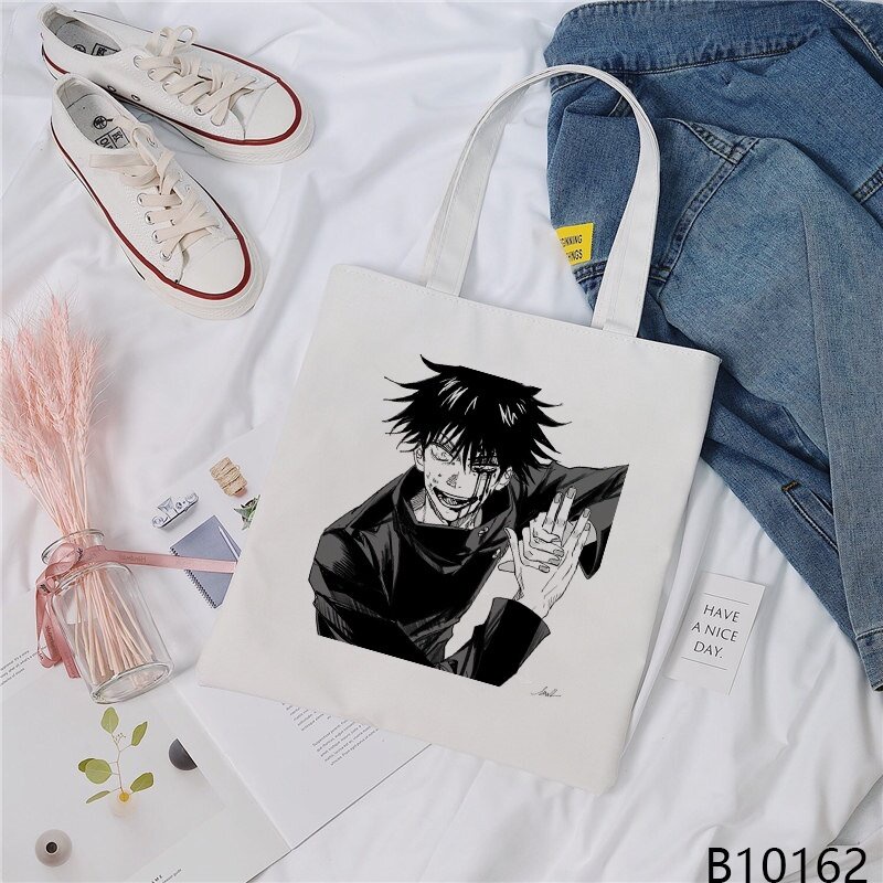 Túi vải In Hình Anime jujutsu Kaisen Thời Trang Hàn Quốc