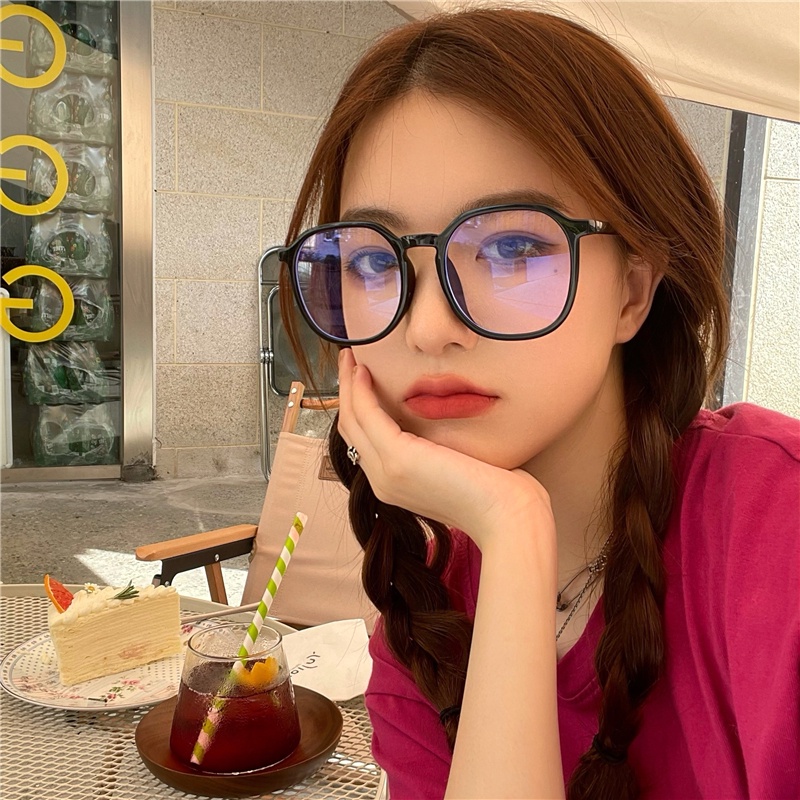 Mắt Kính Gọng Nhựa Trong Suốt Phong Cách Vintage Thời Trang Cho Nữ