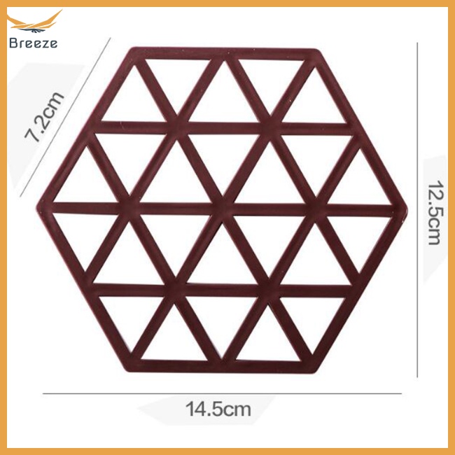 Vỏ Silicon Cách Nhiệt Hình Lục Giác Rỗng Bảo Vệ Bàn Ăn