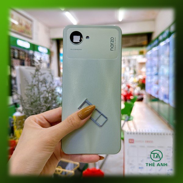 < Ảnh thật > Bộ vỏ Realme Narzo 50i Prime ( Ko kính camera ) zin mấu máy chuẩn. hàng như hình