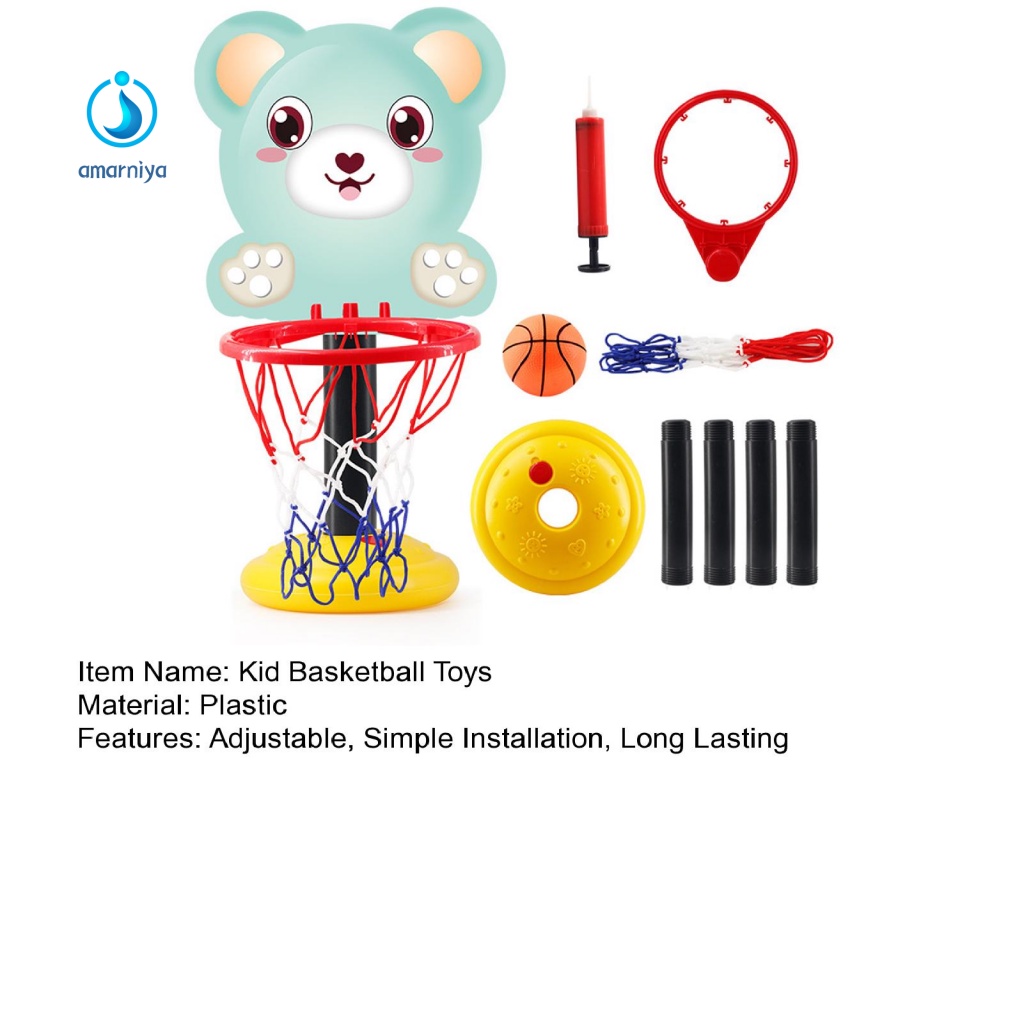 1 Bộ Giá Đỡ Bóng Rổ Đồ Chơi Hình Chú Khỉ Dùng Trang Trí Trong Nhà