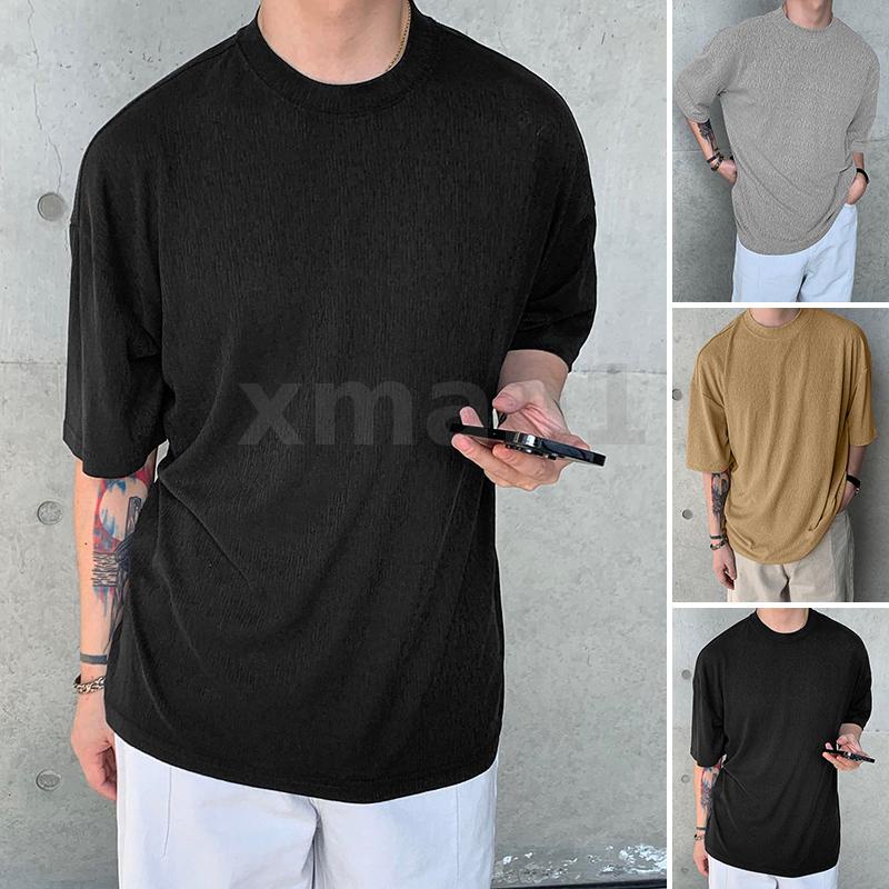 Áo Thun Nam Tay Ngắn Dáng Rộng Thời Trang