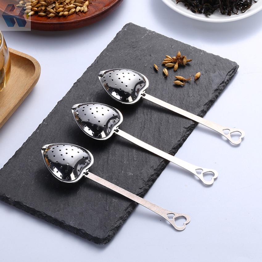 Dụng Cụ Lọc Trà Hình Trái Tim Bằng Thép Không Gỉ