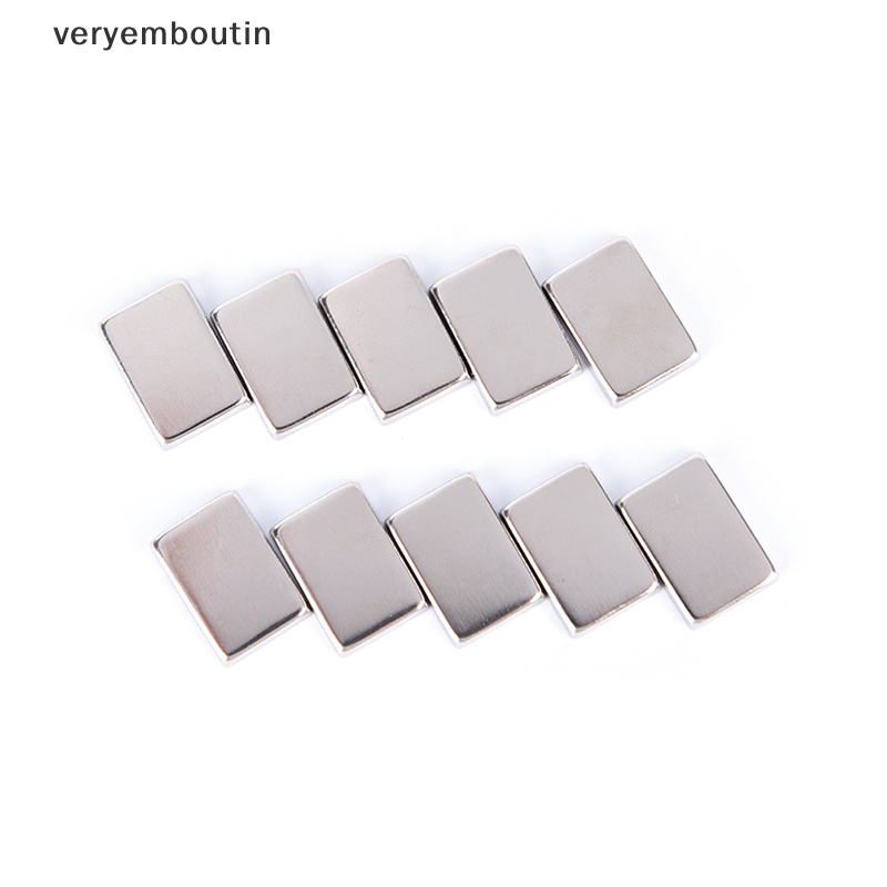 Set 10 / 30 Khay Thiếc Rỗng Hình Chữ Nhật Đựng Phấn Mắt / Phấn Phủ Có Nam Châm