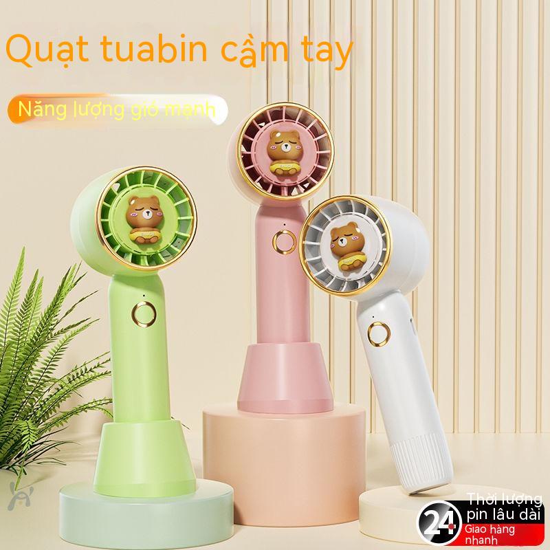 Quạt Nhỏ Cầm Tay Quạt Điện USB Cầm Tay Di Động Tắt Tiếng Có Thể Sạc Lại Ký Túc Xá Sinh Viên Hiện Vật Làm Mát Mini