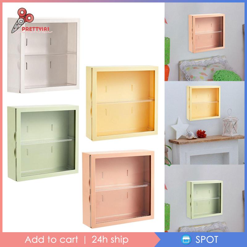 [Prettyia1] Hộp Trưng Bày Đồ Chơi / Mô Hình Hành Động Mini 2 Tầng Trong Suốt