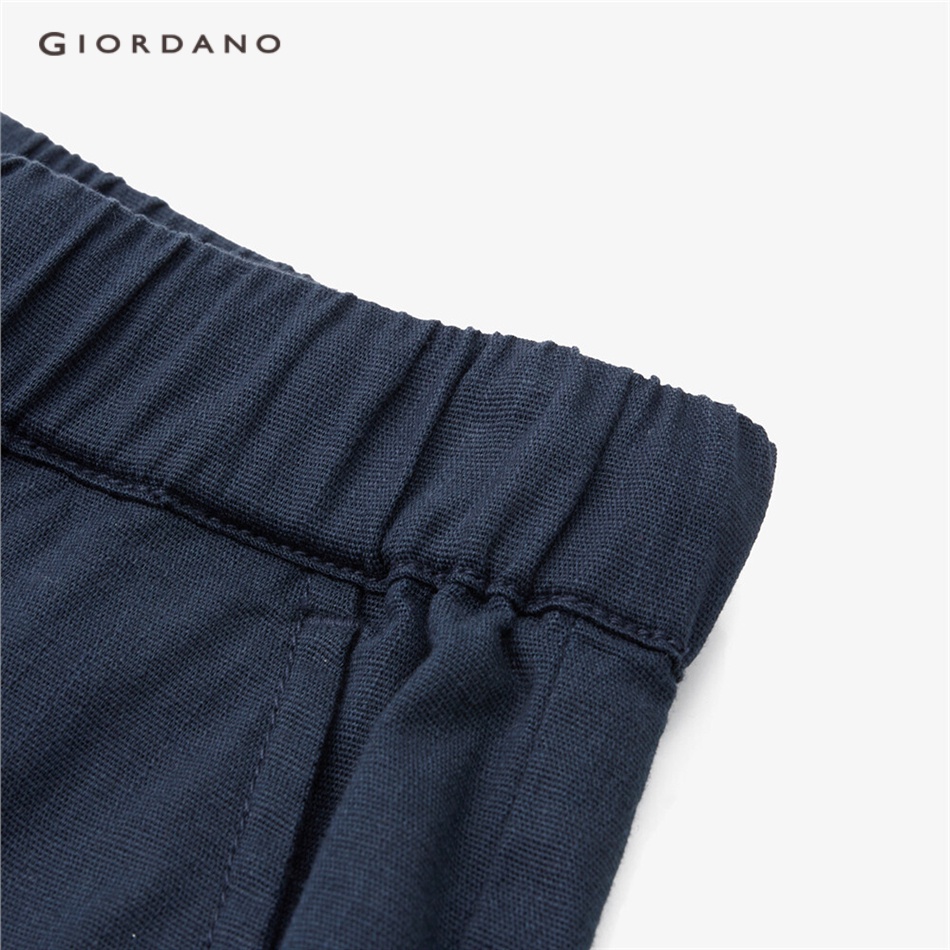 Quần tencel GIORDANO 05413063 dài đến mắt cá eo thun cho nữ