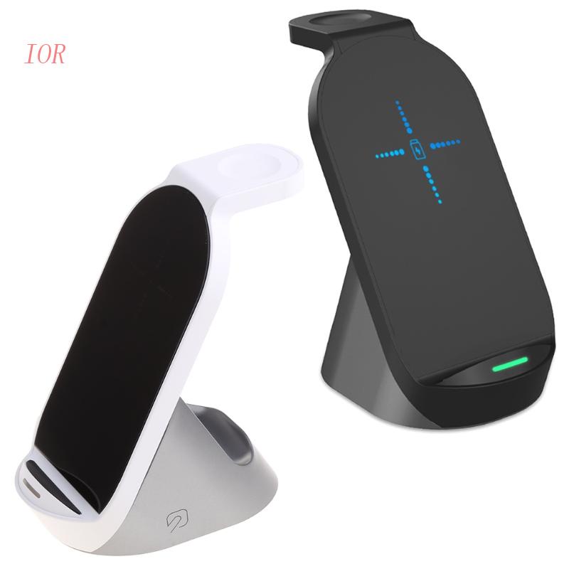 Đế Sạc Không Dây IOR 3 Trong 1 Cho Điện Thoại 12 Tai Nghe Bluetooth, Đồng Hồ Thông Minh