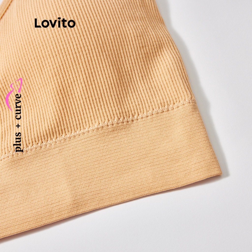 Áo ngực thể thao Lovito dây mảnh màu trơn thường ngày tôn dáng size lớn cho nữ LPS09080 (Mơ/Nâu/Trắng/Xanh lam/Đen)