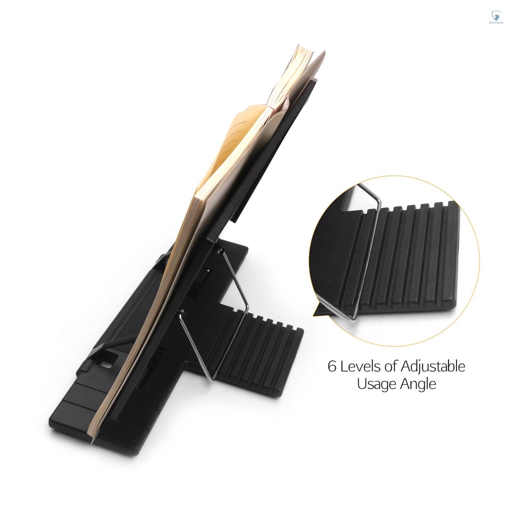 Giá Đỡ Đọc Sách / Máy Tính Bảng Bằng Kim Loại 6 Cấp Độ Điều Chỉnh Được Tiện Lợi