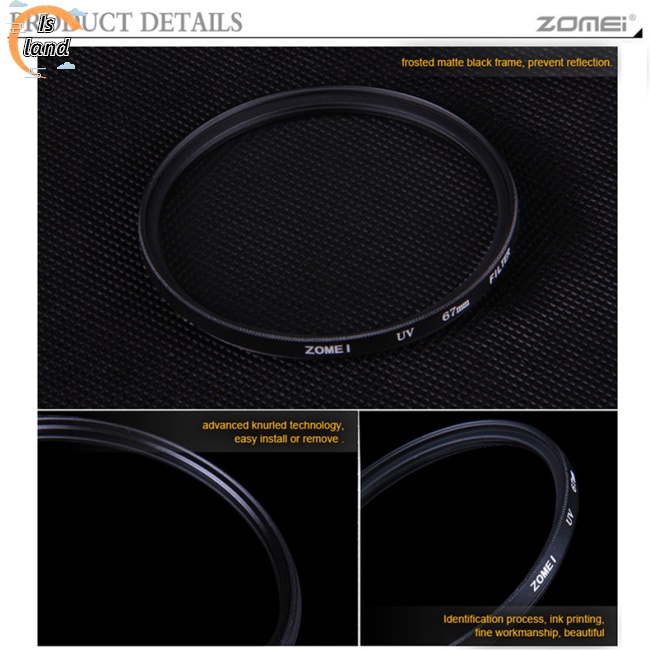 Kính Lọc Phân Cực ZOMEI UV Cho Máy Ảnh SLR DSLR