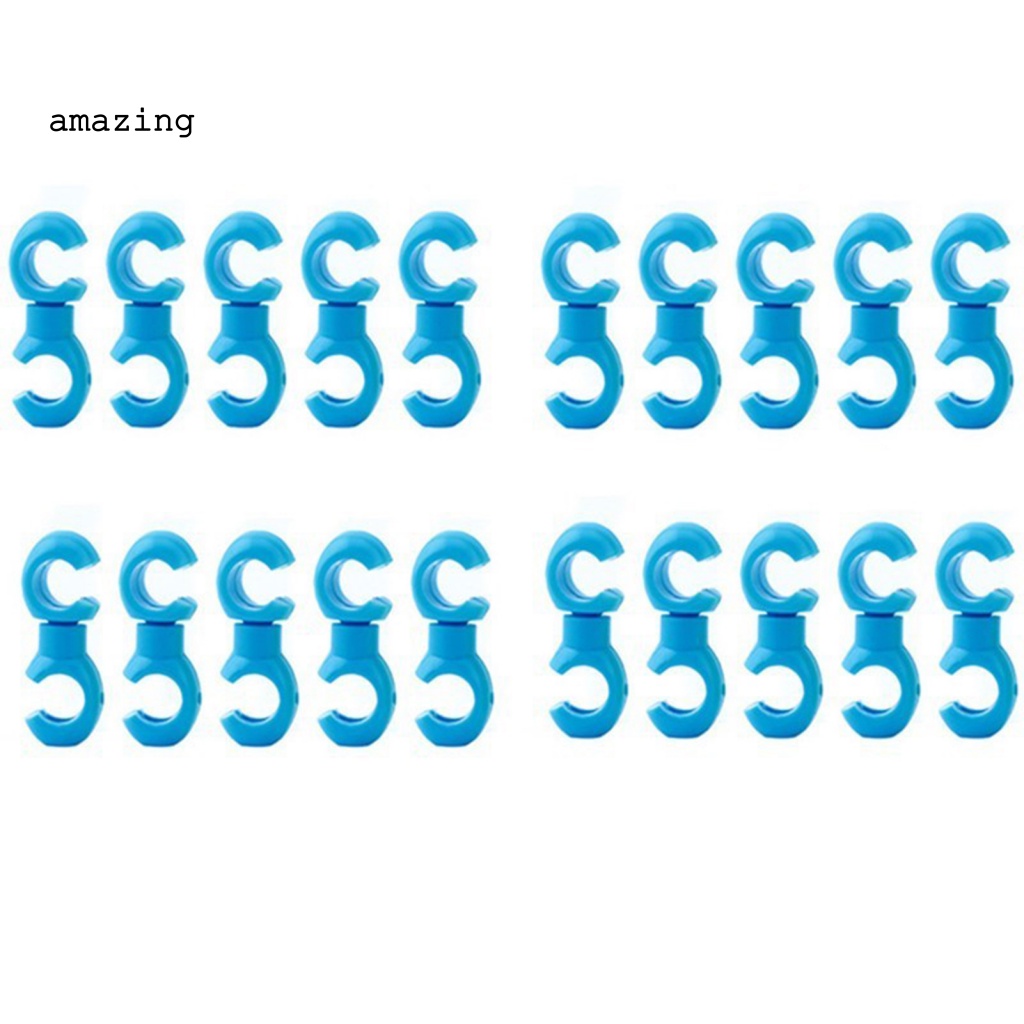 Bộ 20 Kẹp Dây Cáp Xe Đạp Hình Chữ S Nhiều Màu Có Thể Xoay Được