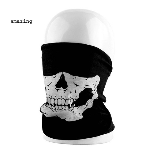 Khẩu Trang Nửa Mặt Giữ Ấm Đa Năng Hình Đầu Lâu Dùng Khi Đi Xe Máy / Xe Đạp