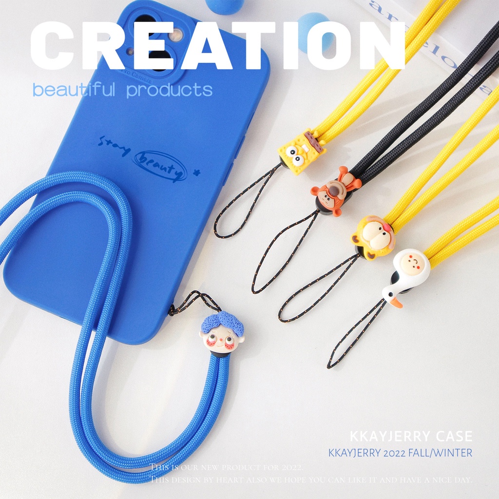 Dây Đeo Điện Thoại / Chìa Khóa Nhiều Màu Tùy Chỉnh Kèm Miếng Vá Thay Thế Tiện Dụng