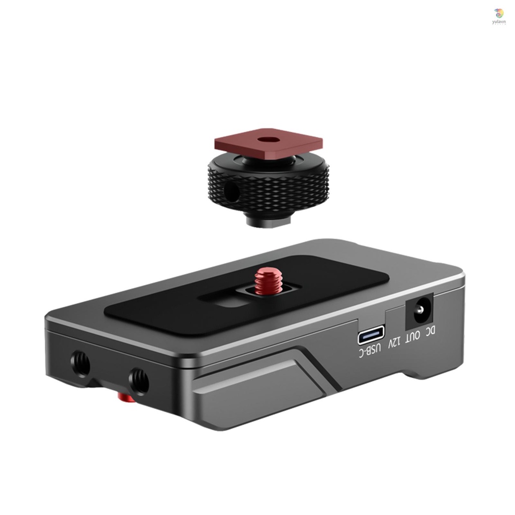 Bộ Chuyển Đổi Sạc Pin Kim Loại Cổng Type-C 12V DC7.4V 1 / 4 Inch Cho NP-F50 F750 F750S