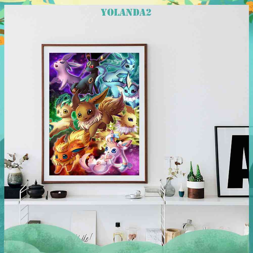 Bộ Tranh Đính Đá 5D Họa Tiết Hoạt Hình Dễ Thương Độc Đáo DIY Dùng Trang Trí Nhà Cửa